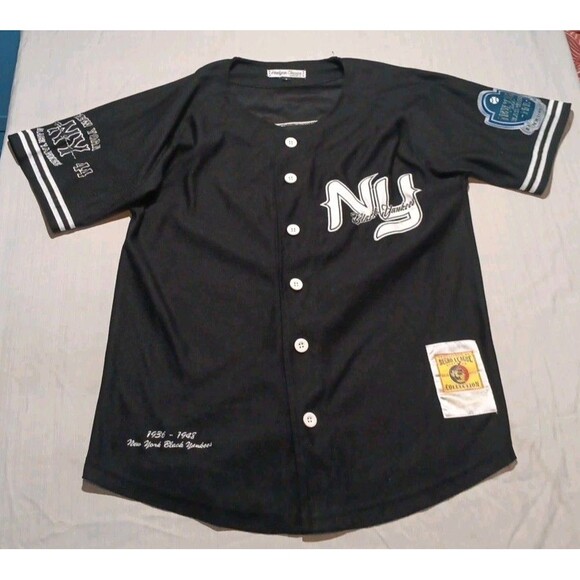 NY Black Yankees Baseball Jersey Sm Negro League Headgear Classic Embroidered - Picture 1 of 10